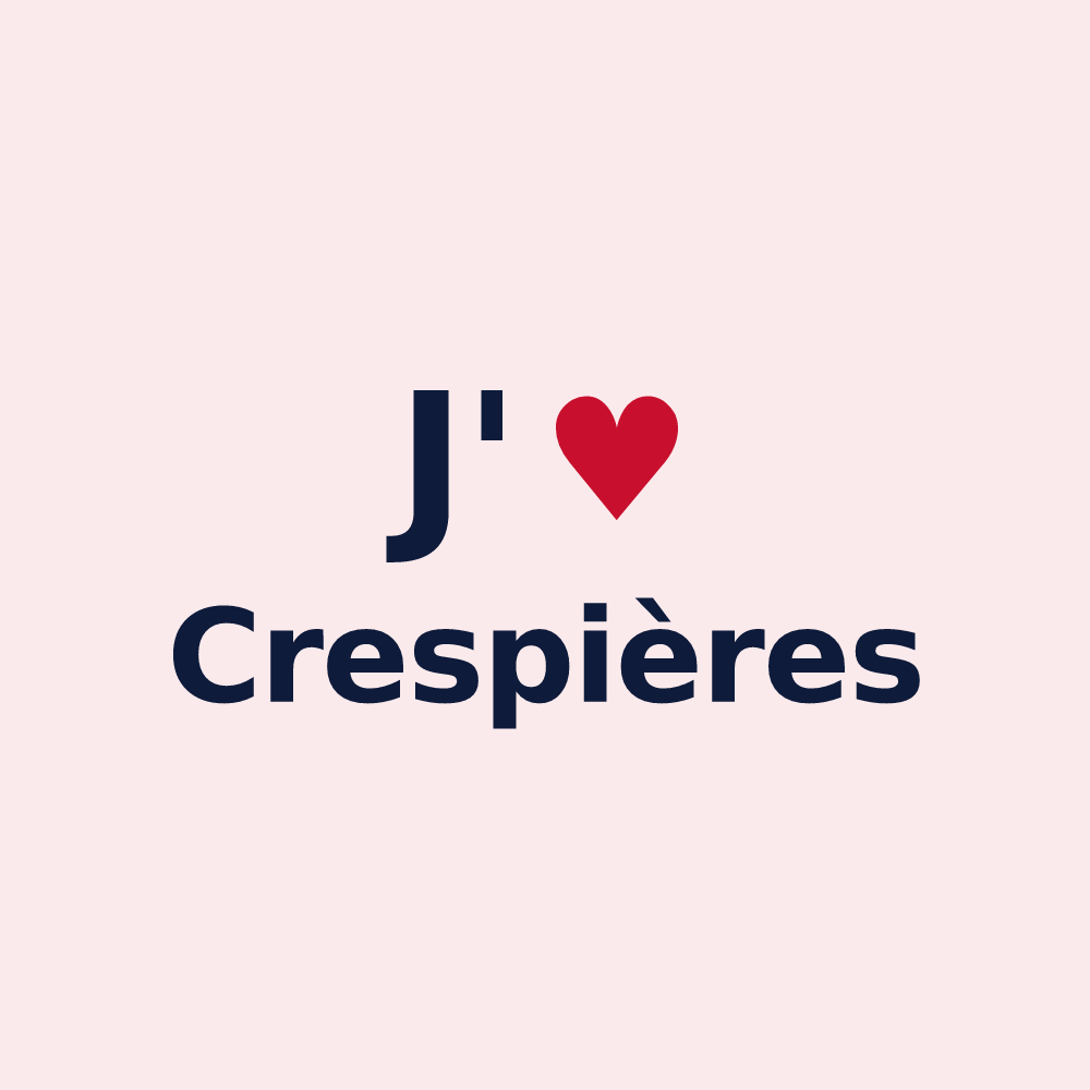 Magnet personnalisé Crespières — design J'aime Crespières