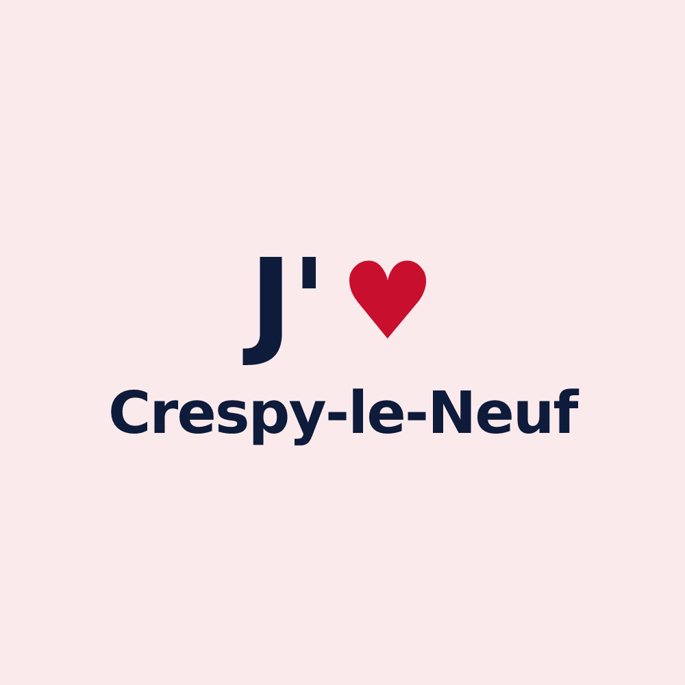Magnet personnalisé Crespy-le-Neuf — design J'aime Crespy-le-Neuf