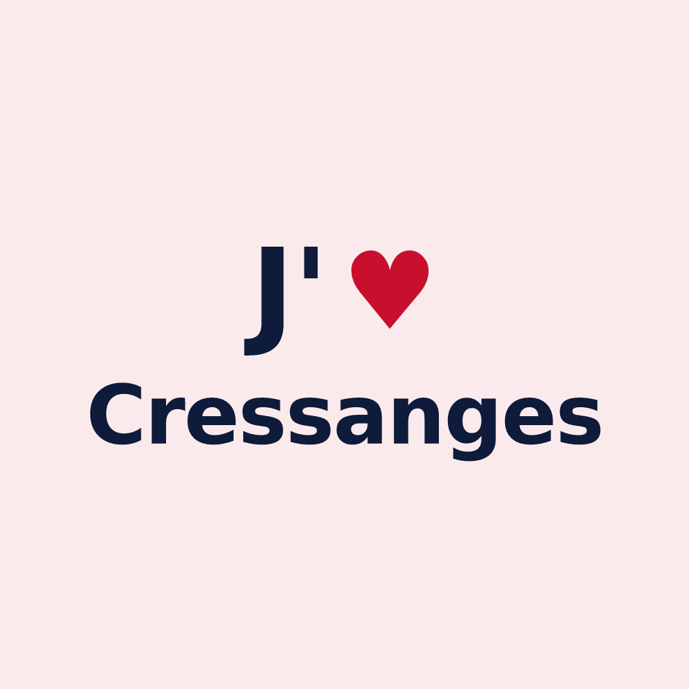 Magnet personnalisé Cressanges — design J'aime Cressanges