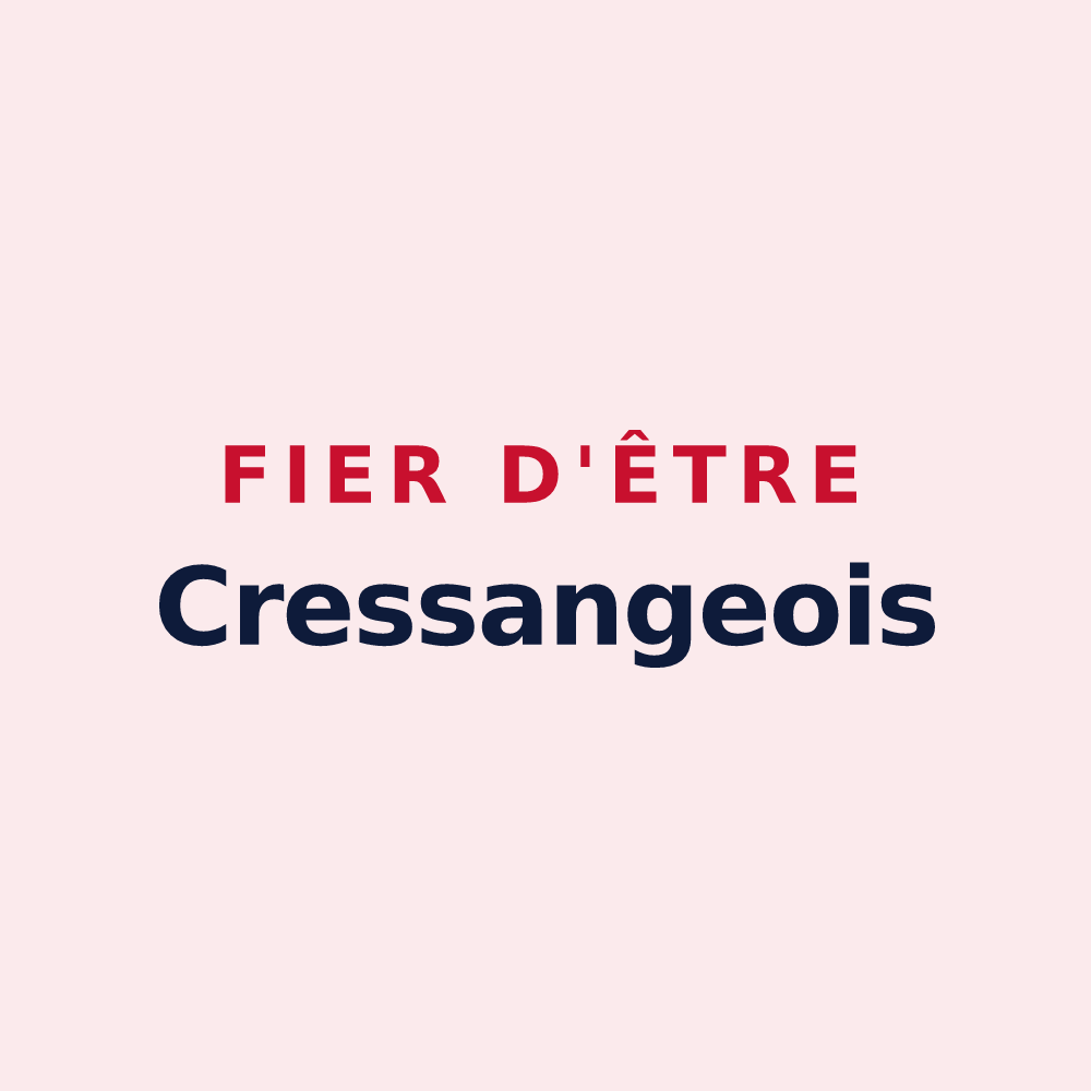 Magnet « Fier d'être Cressangeois » — design pour Cressanges