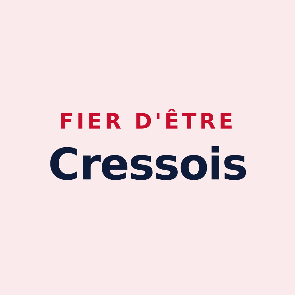 Magnet « Fier d'être Cressois » — design pour Cressé