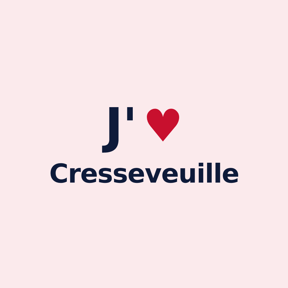 Magnet personnalisé Cresseveuille — design J'aime Cresseveuille