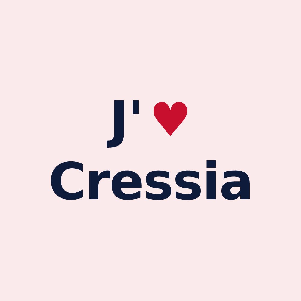 Magnet personnalisé Cressia — design J'aime Cressia