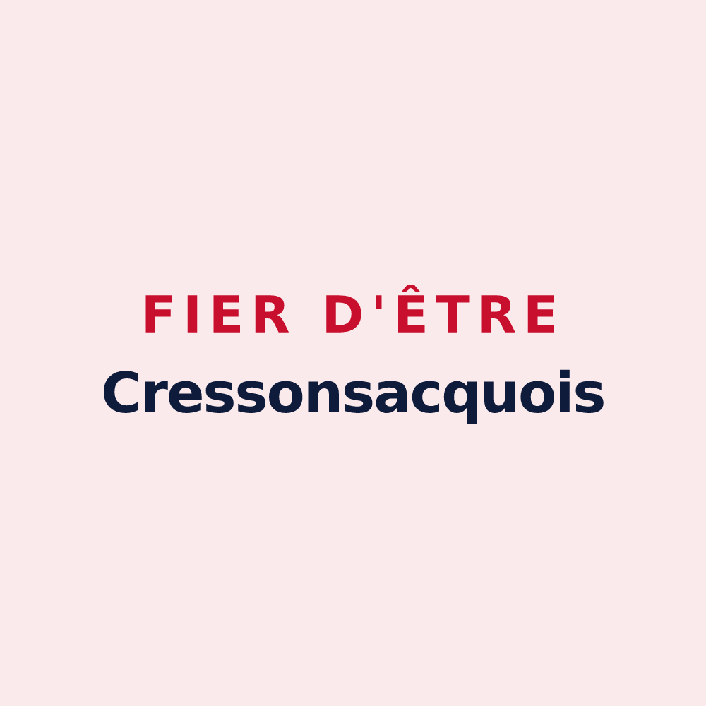 Magnet « Fier d'être Cressonsacquois » — design pour Cressonsacq