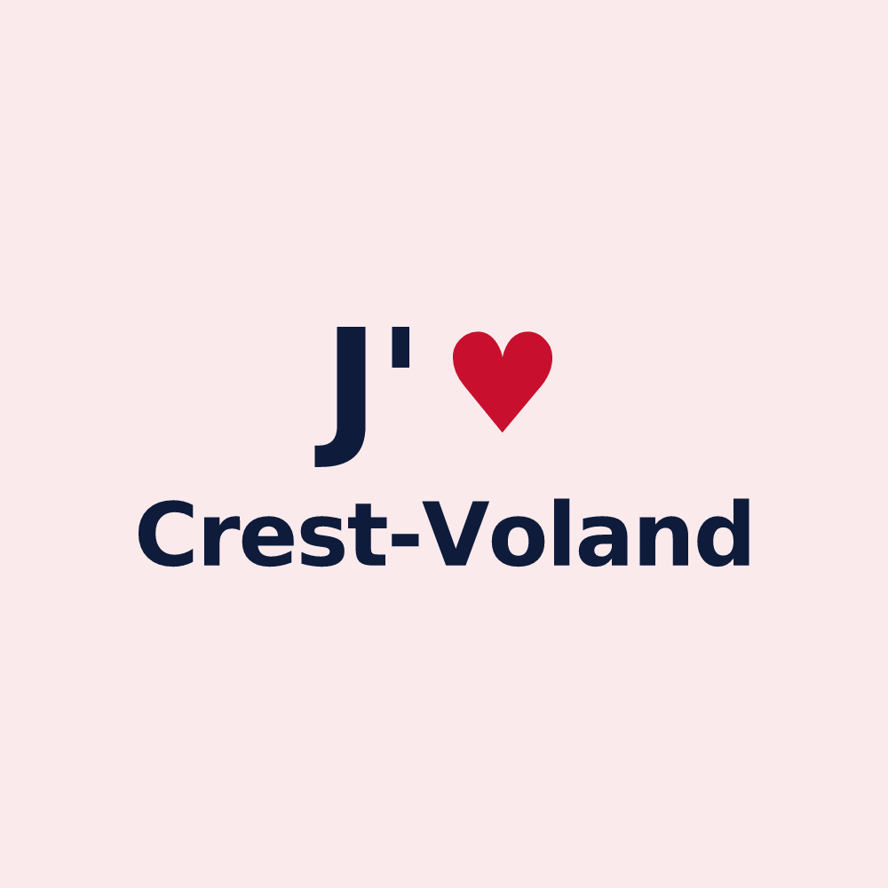 Magnet personnalisé Crest-Voland — design J'aime Crest-Voland