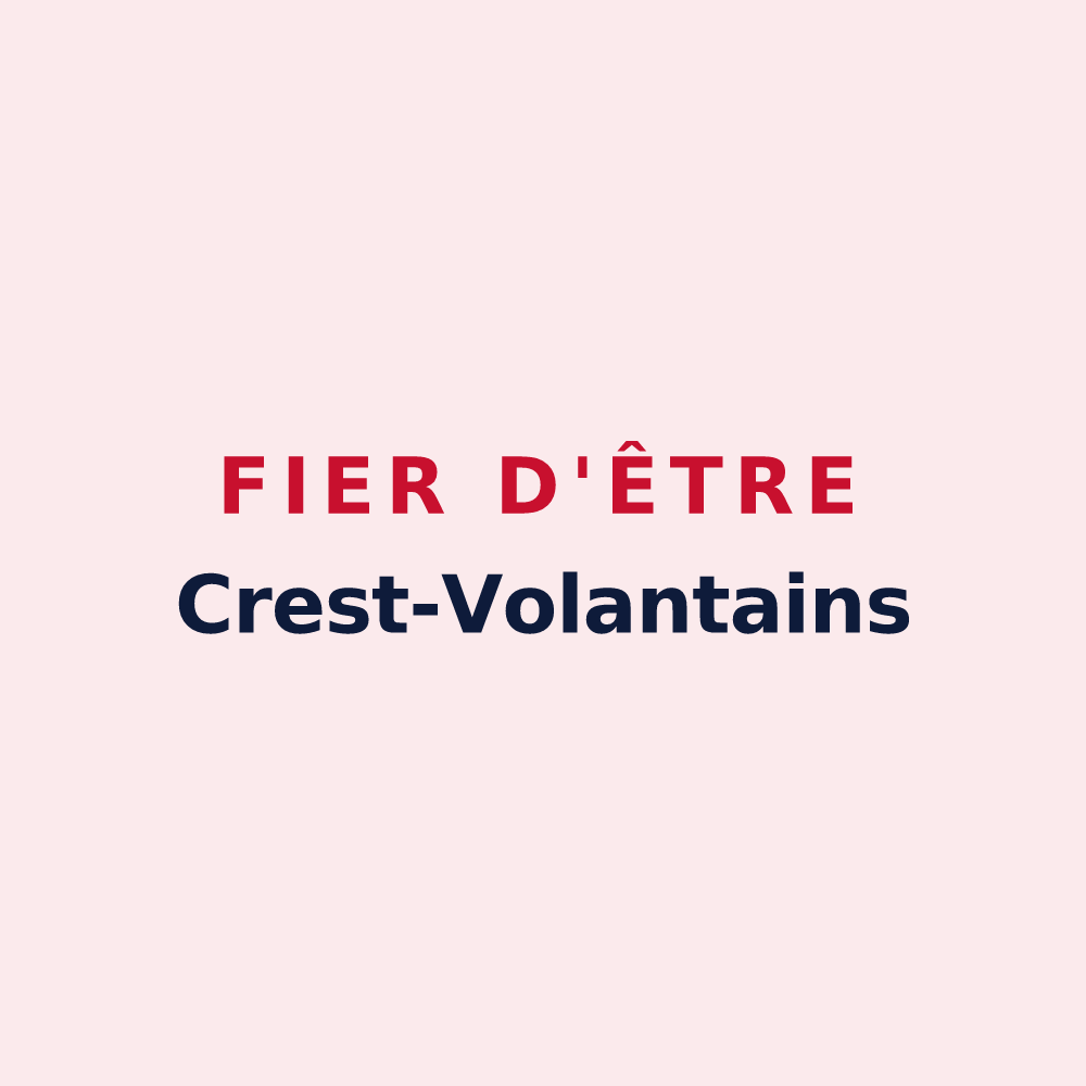 Magnet « Fier d'être Crest-Volantains » — design pour Crest-Voland