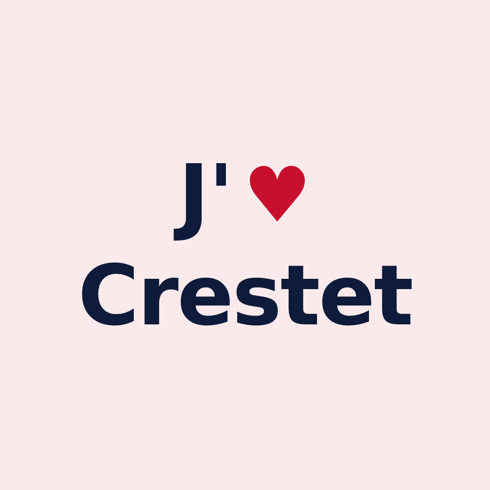 Magnet personnalisé Crestet — design J'aime Crestet