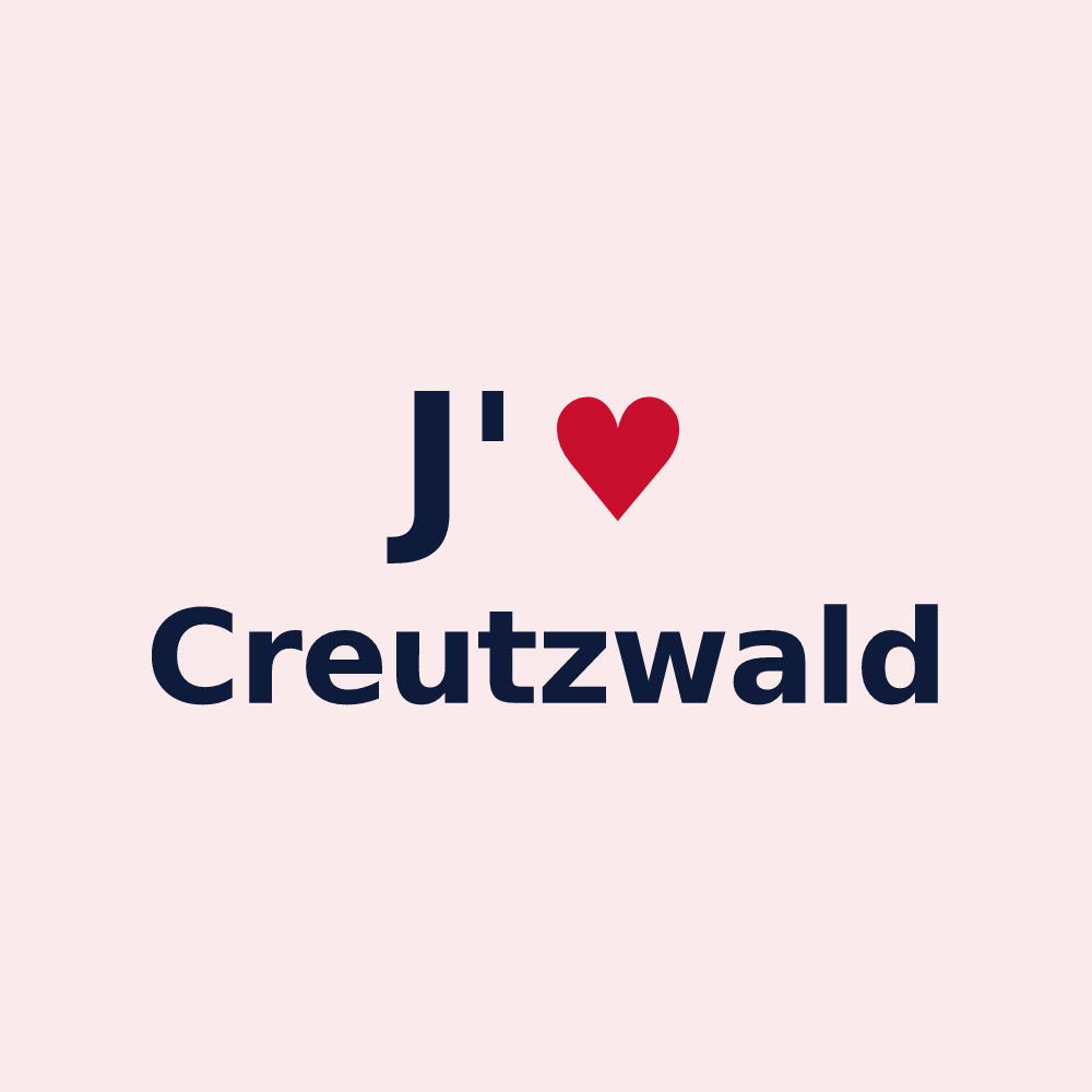 Magnet personnalisé Creutzwald — design J'aime Creutzwald