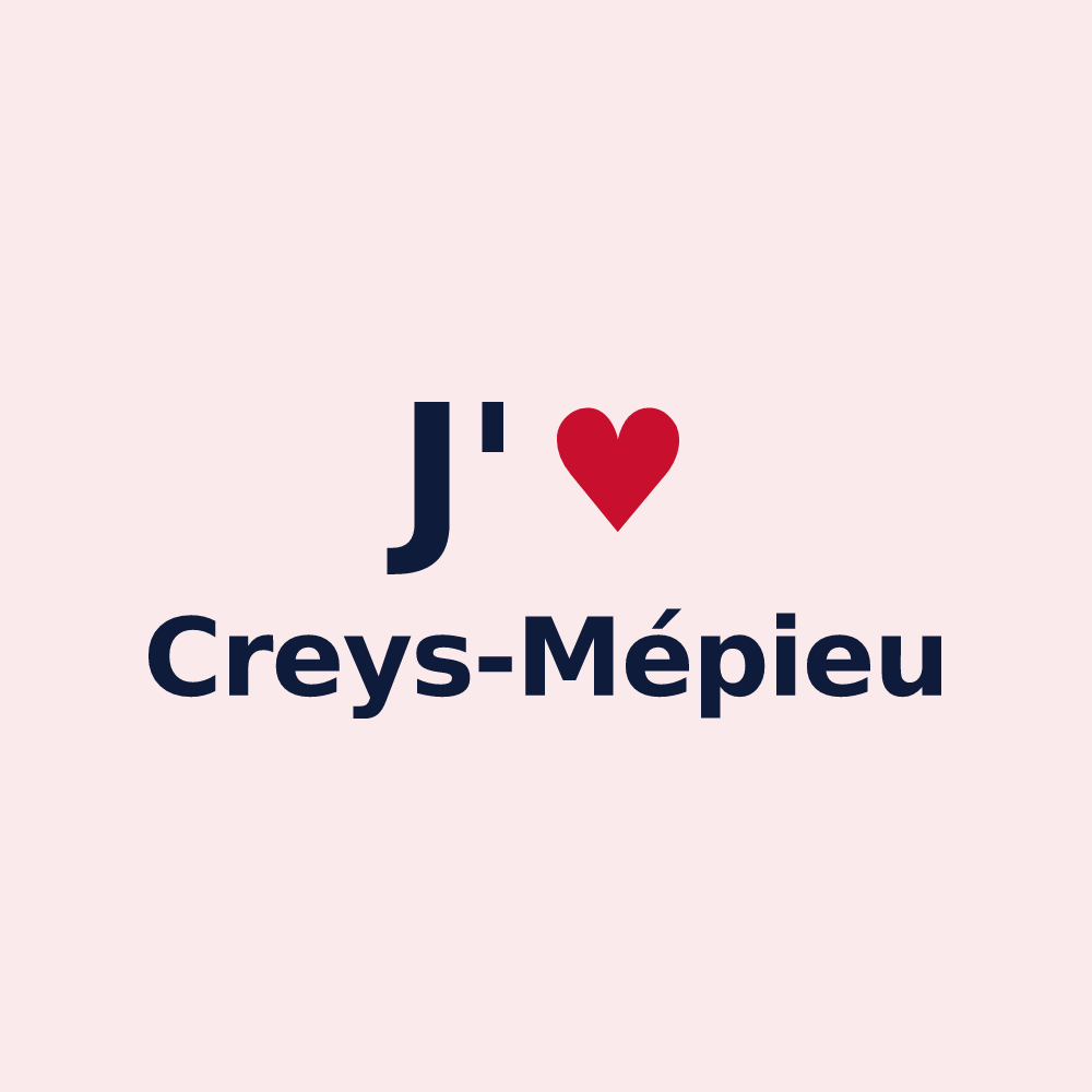 Magnet personnalisé Creys-Mépieu — design J'aime Creys-Mépieu