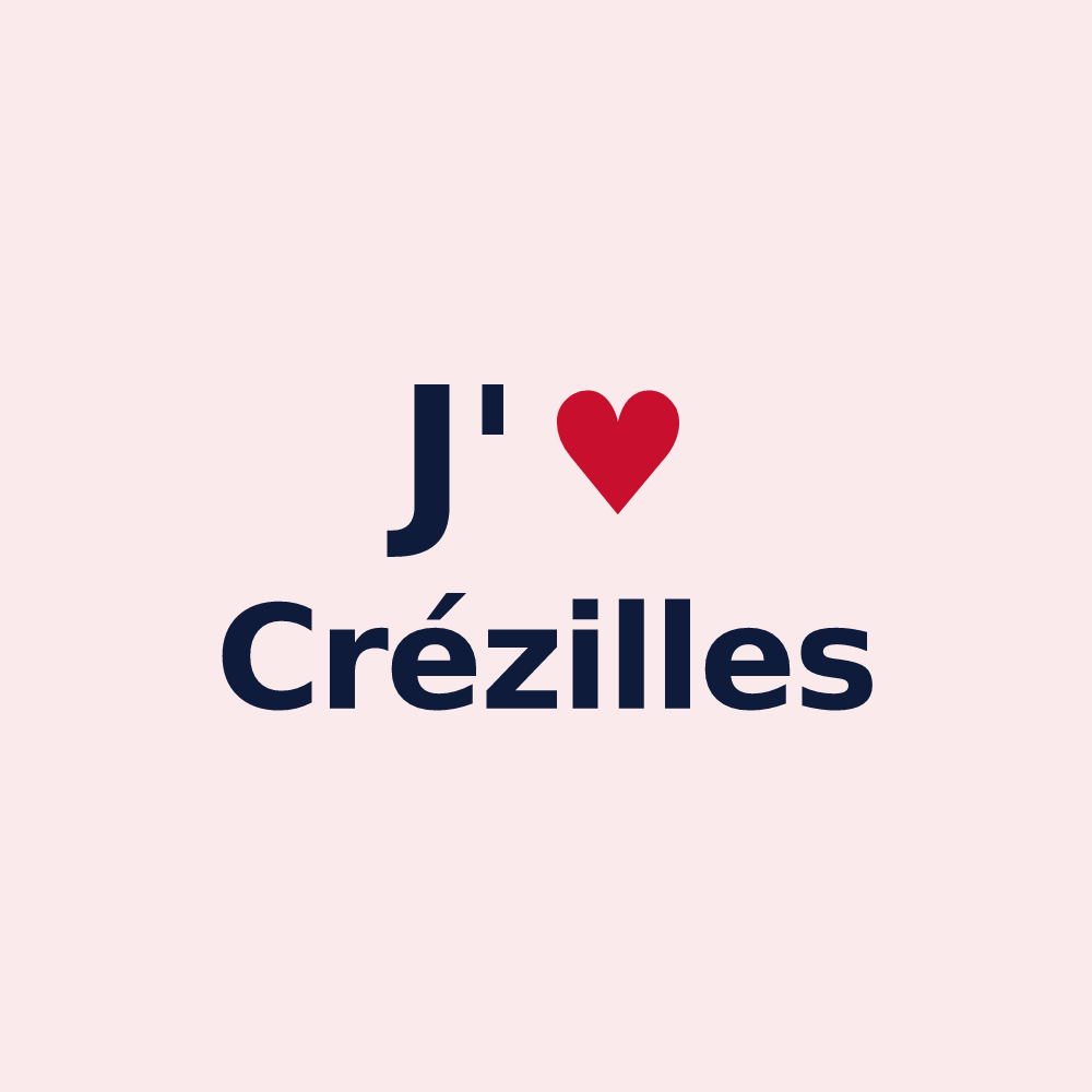 Magnet personnalisé Crézilles — design J'aime Crézilles