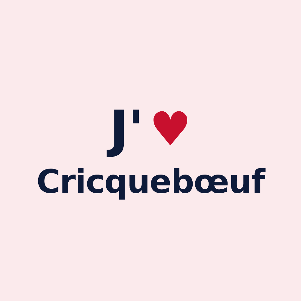 Magnet personnalisé Cricquebœuf — design J'aime Cricquebœuf