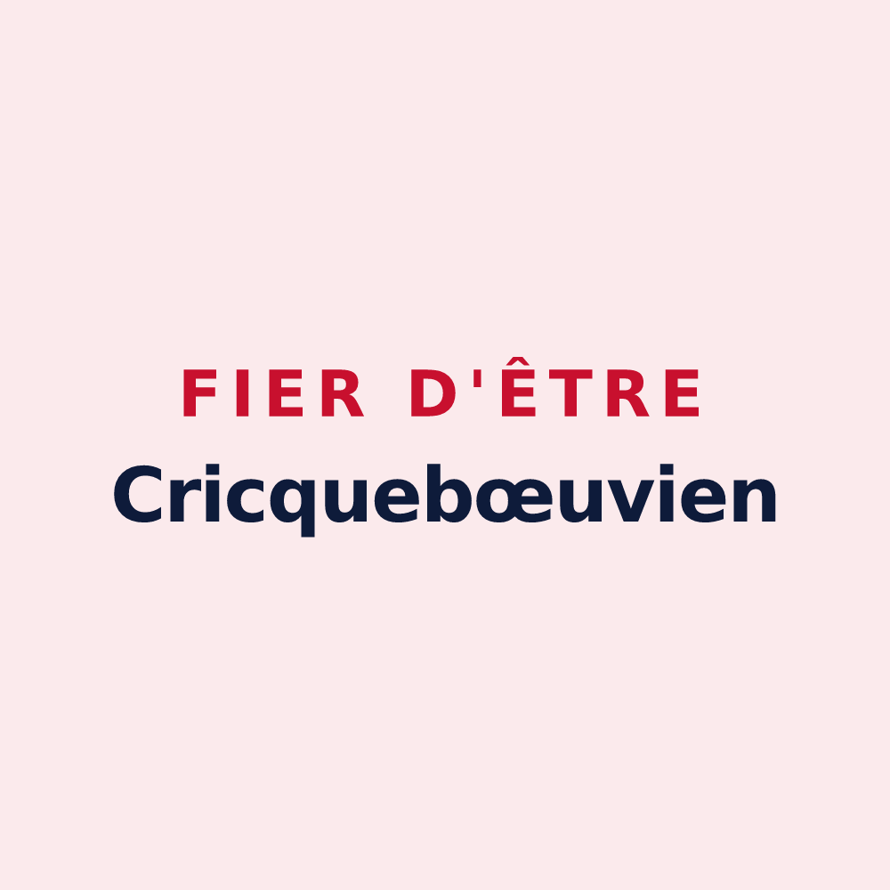 Magnet « Fier d'être Cricquebœuvien » — design pour Cricquebœuf