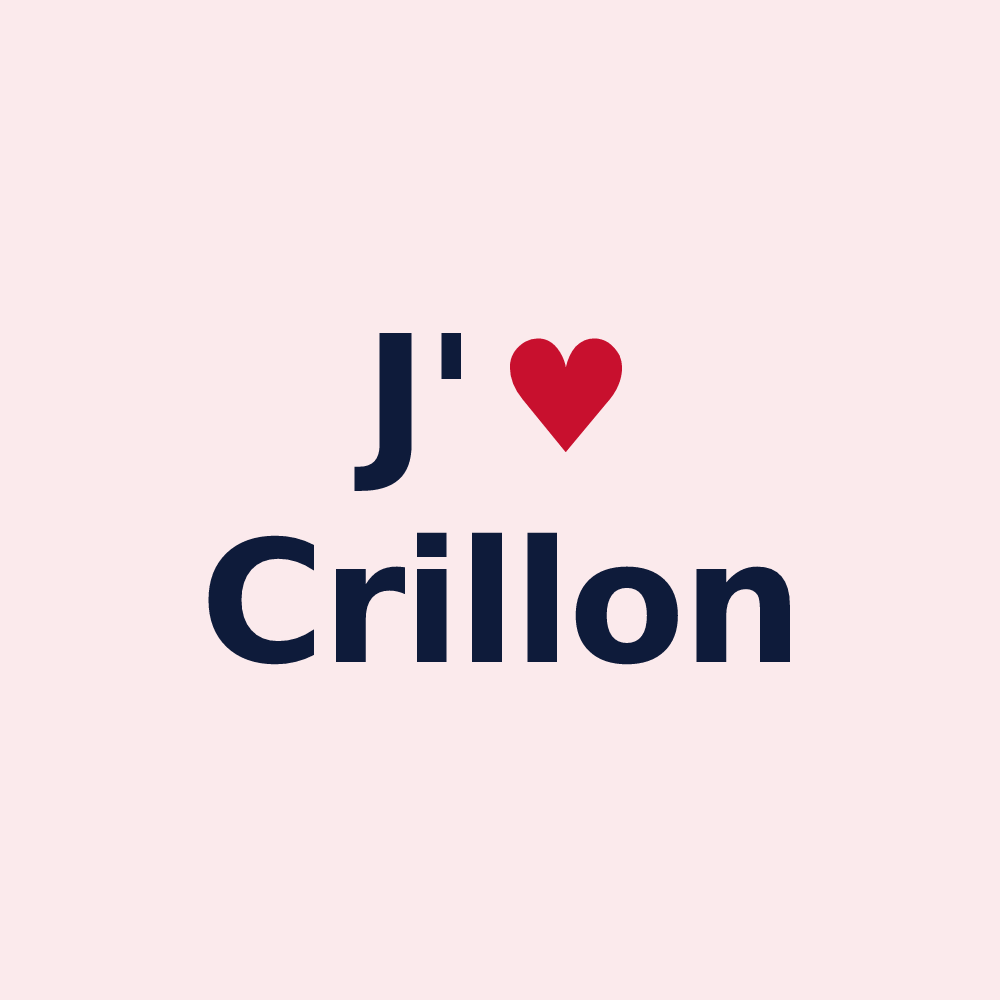 Magnet personnalisé Crillon — design J'aime Crillon
