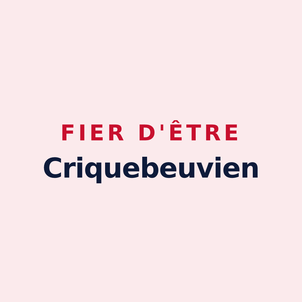 Magnet « Fier d'être Criquebeuvien » — design pour Criquebeuf-sur-Seine
