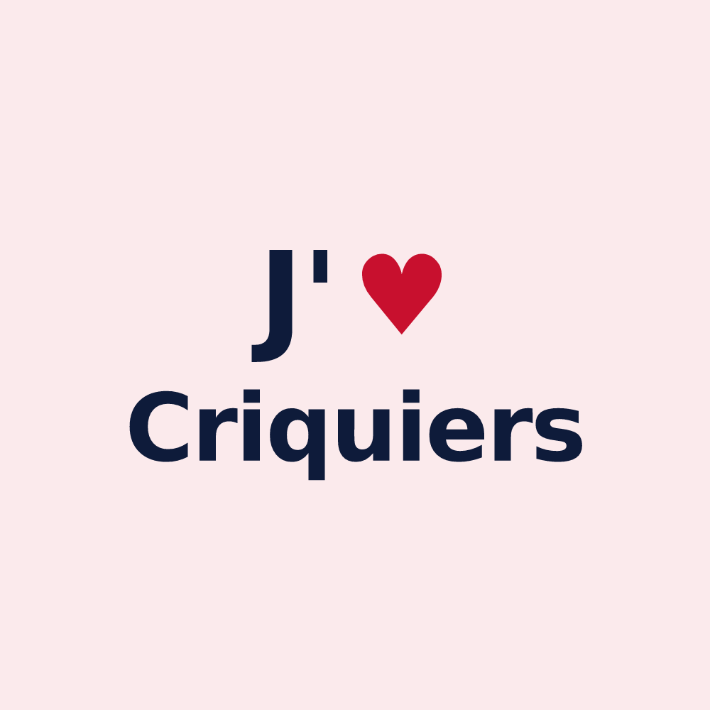 Magnet personnalisé Criquiers — design J'aime Criquiers