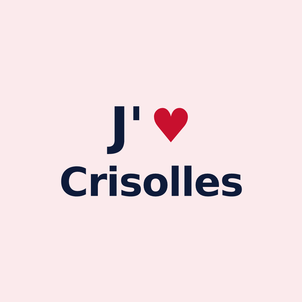 Magnet personnalisé Crisolles — design J'aime Crisolles