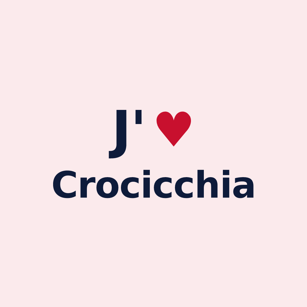 Magnet personnalisé Crocicchia — design J'aime Crocicchia