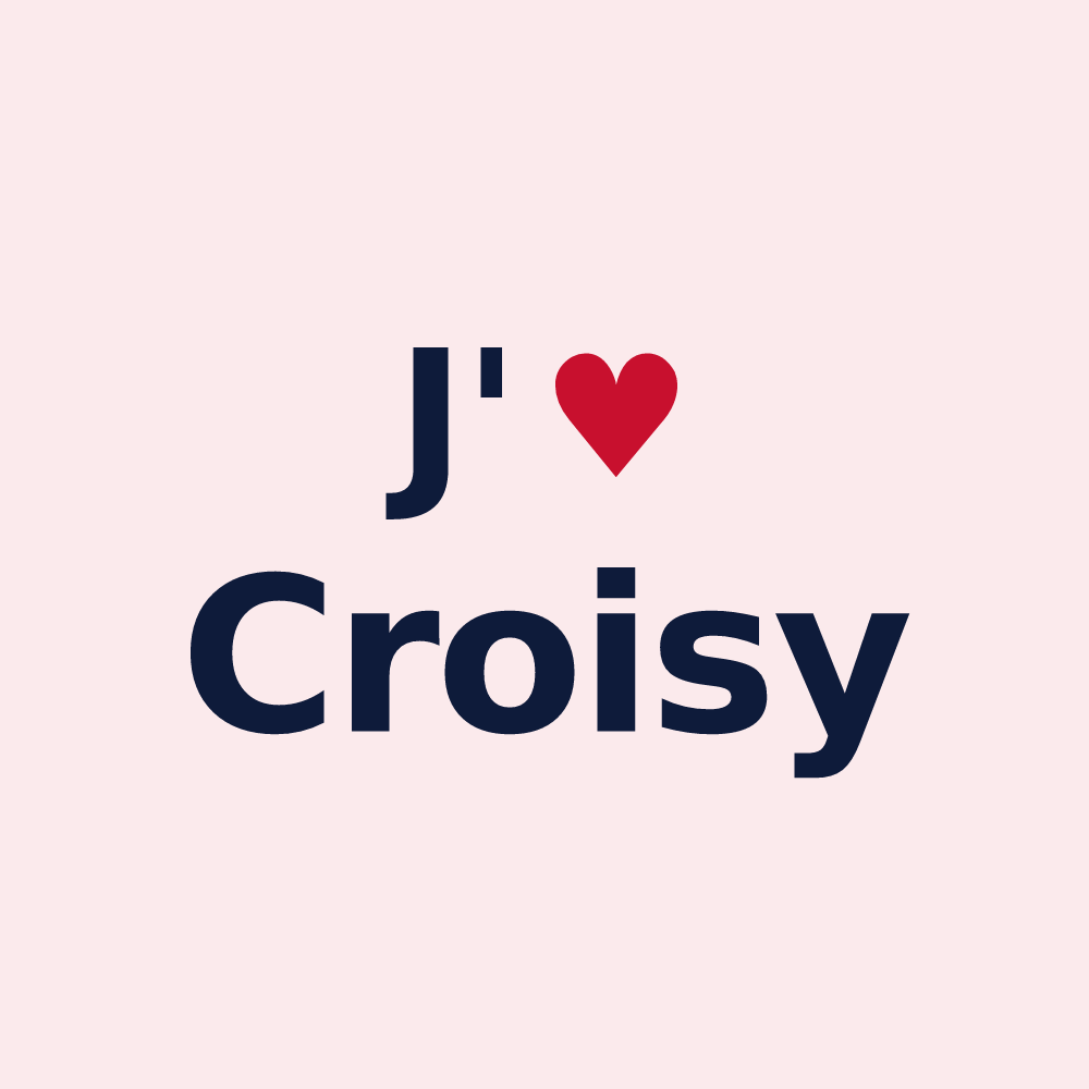 Magnet personnalisé Croisy — design J'aime Croisy