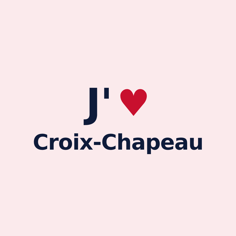 Magnet personnalisé Croix-Chapeau — design J'aime Croix-Chapeau