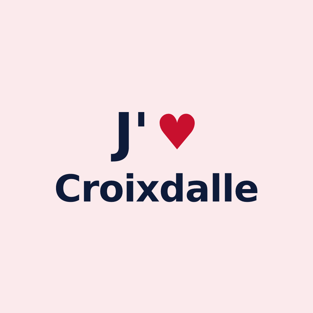 Magnet personnalisé Croixdalle — design J'aime Croixdalle