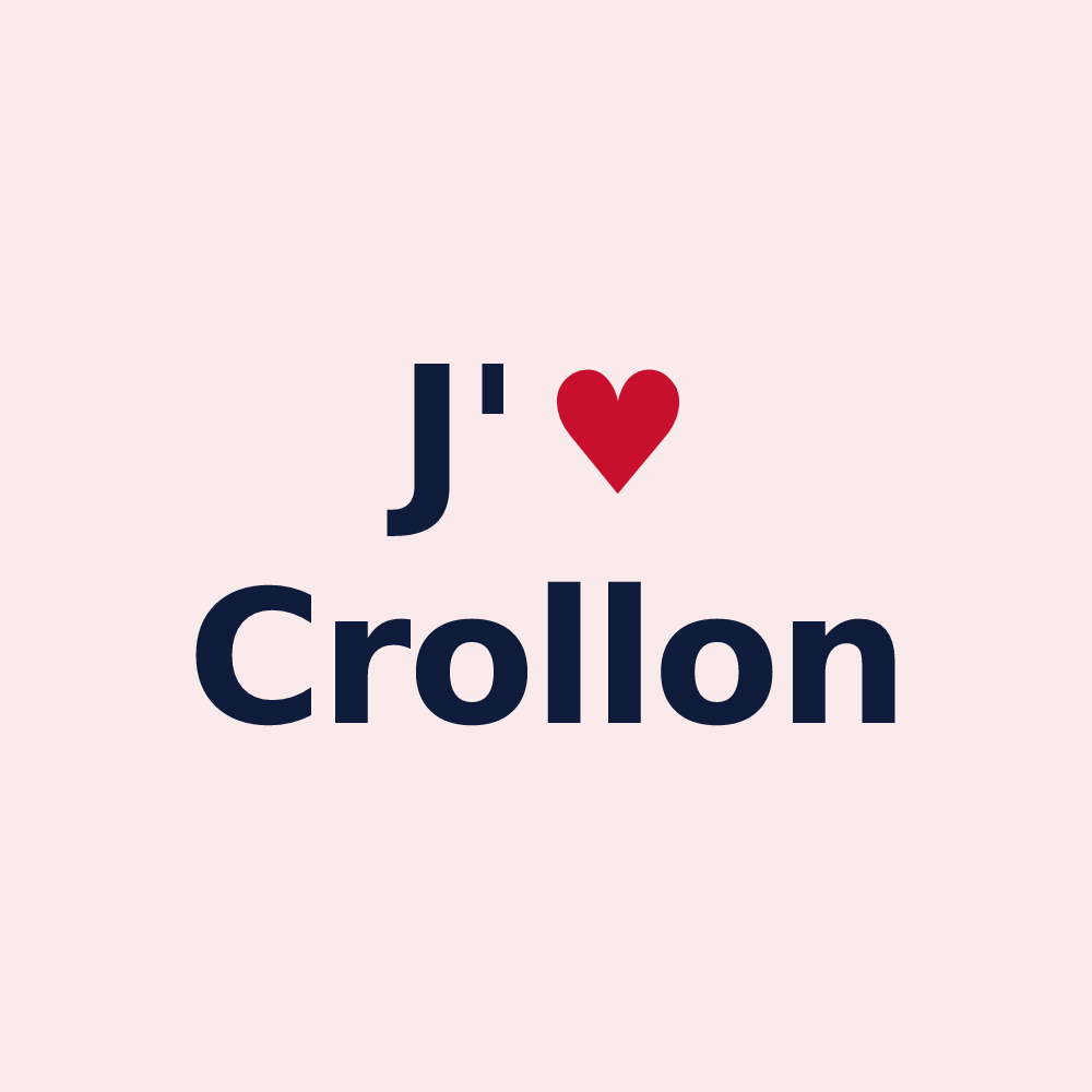 Magnet personnalisé Crollon — design J'aime Crollon