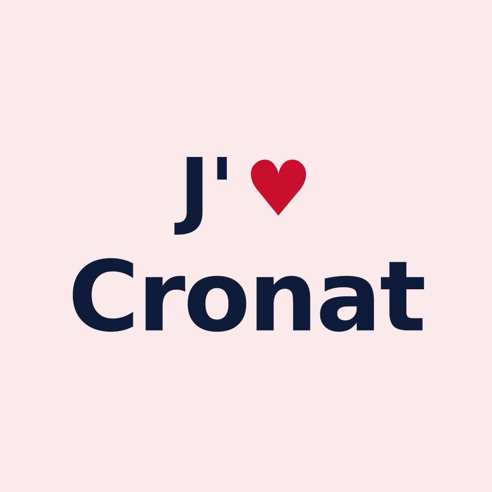 Magnet personnalisé Cronat — design J'aime Cronat