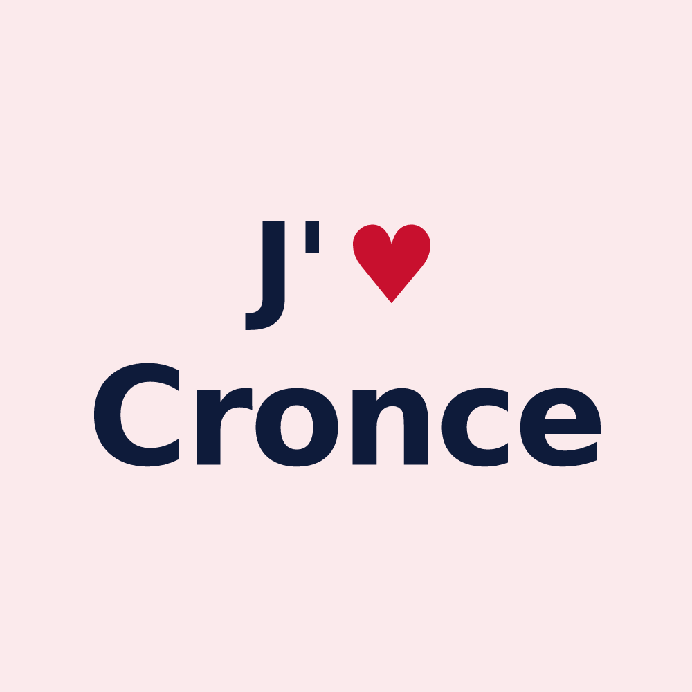 Magnet personnalisé Cronce — design J'aime Cronce