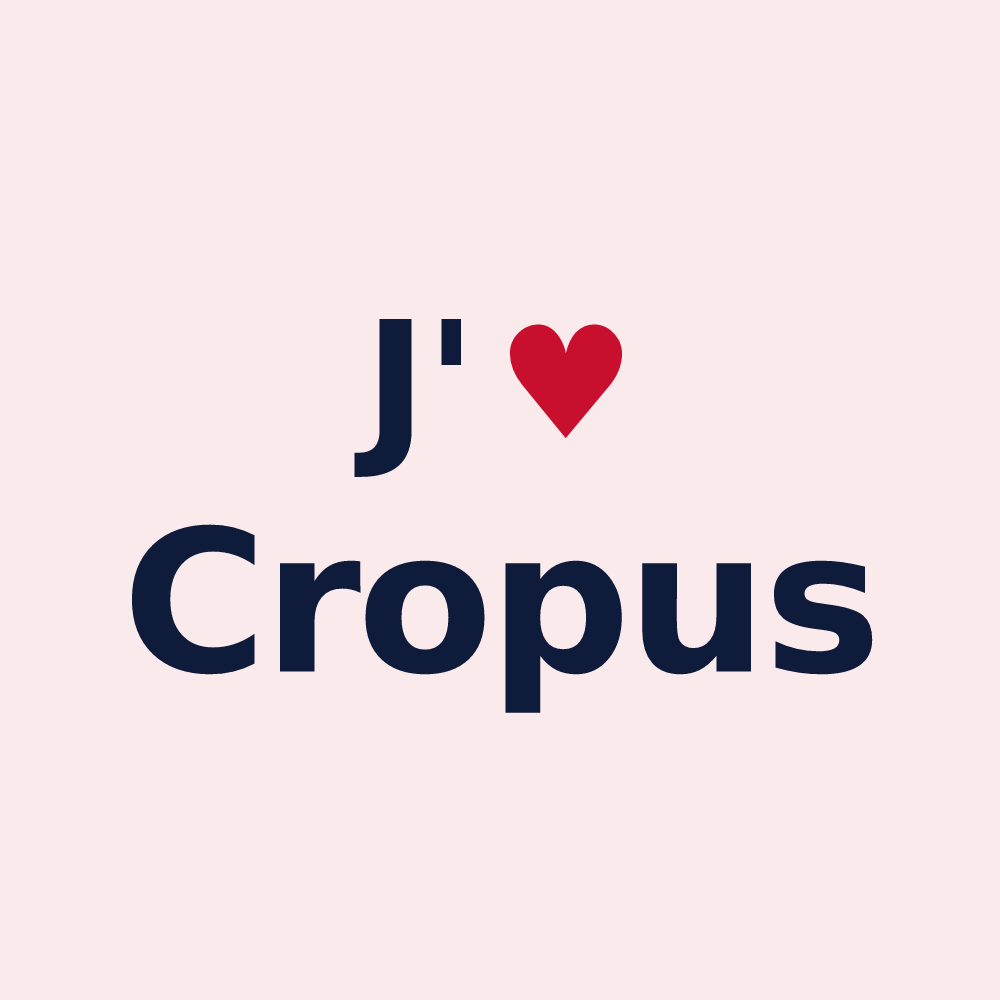 Magnet personnalisé Cropus — design J'aime Cropus