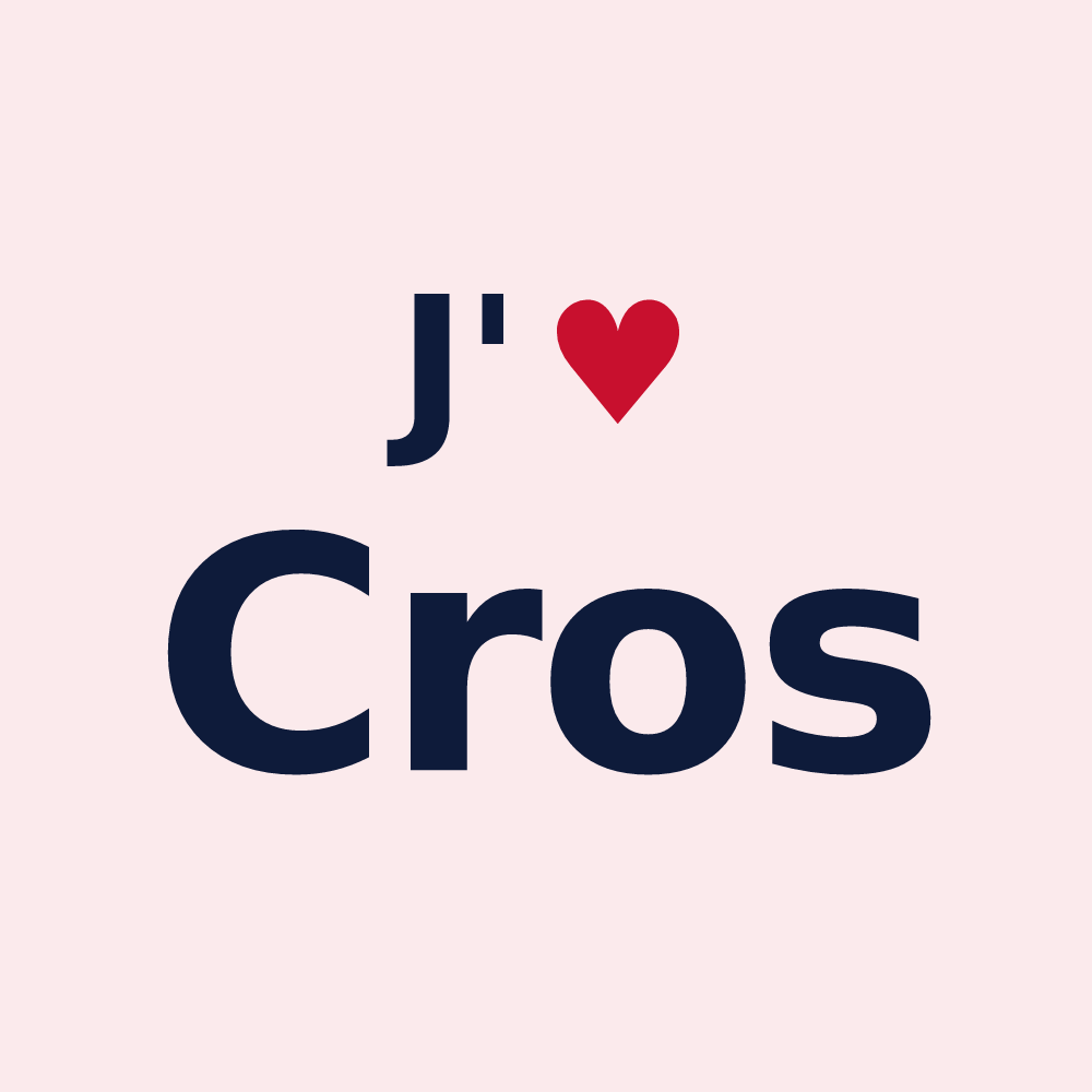 Magnet personnalisé Cros — design J'aime Cros