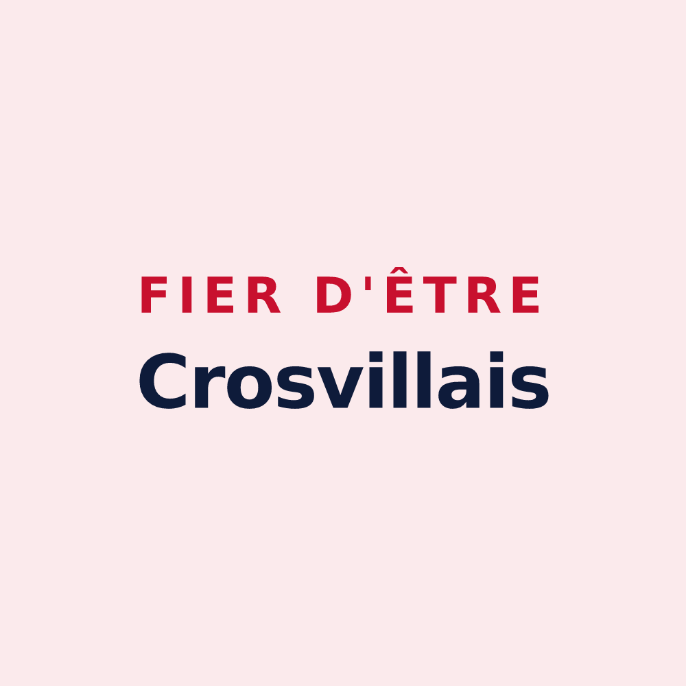 Magnet « Fier d'être Crosvillais » — design pour Crosville-sur-Scie