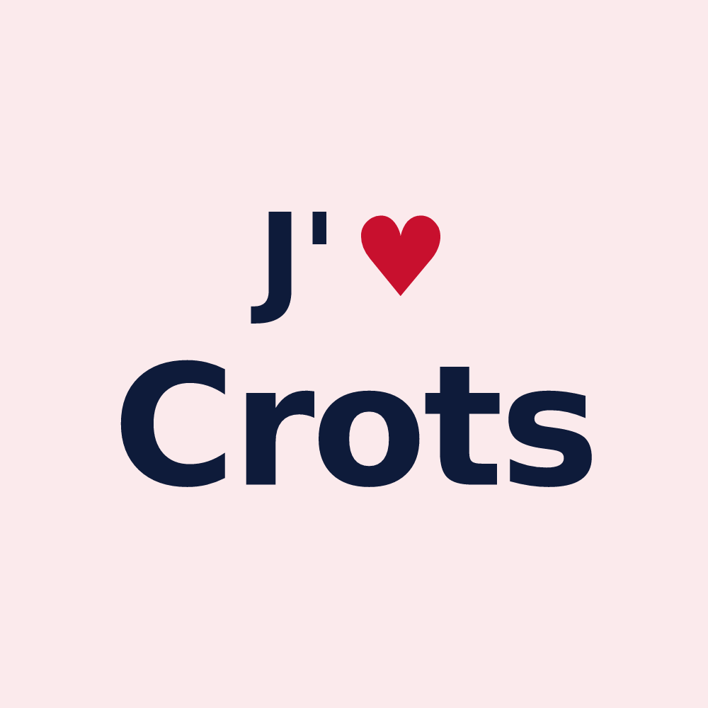Magnet personnalisé Crots — design J'aime Crots