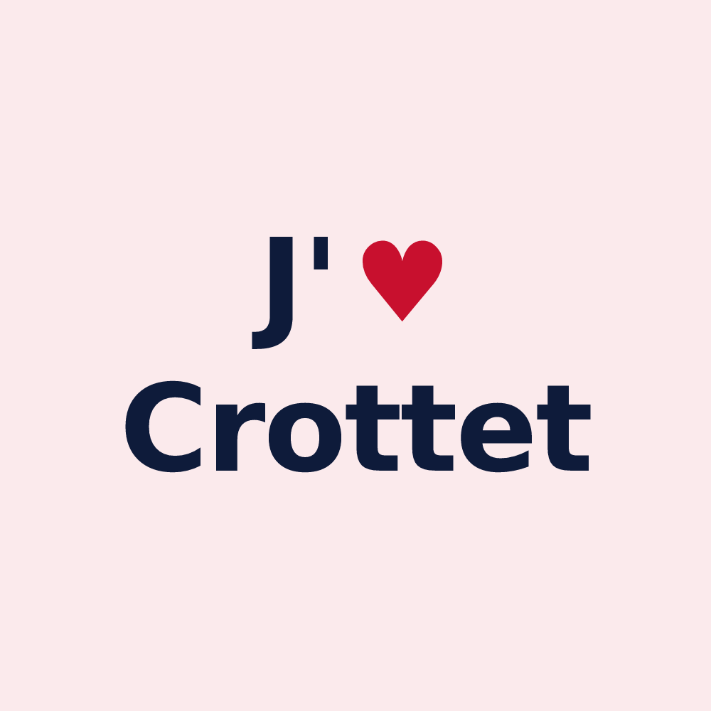 Magnet personnalisé Crottet — design J'aime Crottet