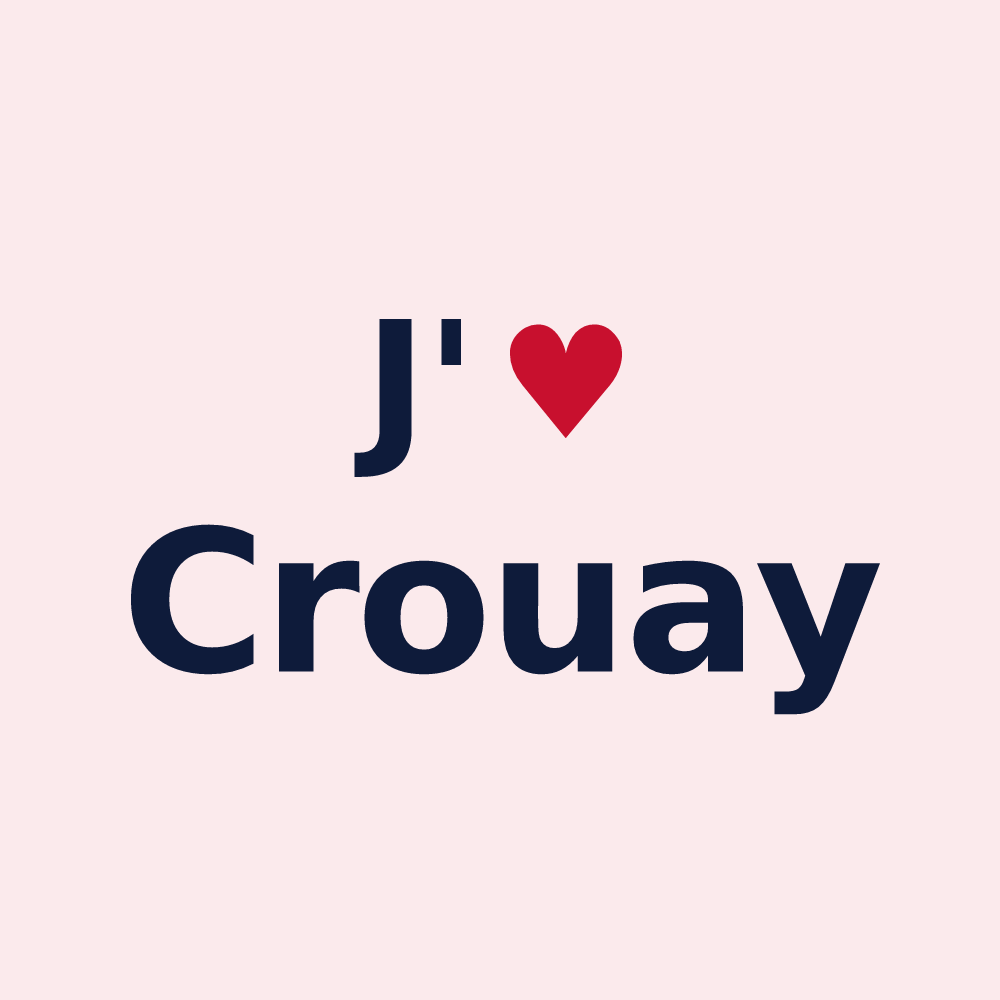 Magnet personnalisé Crouay — design J'aime Crouay