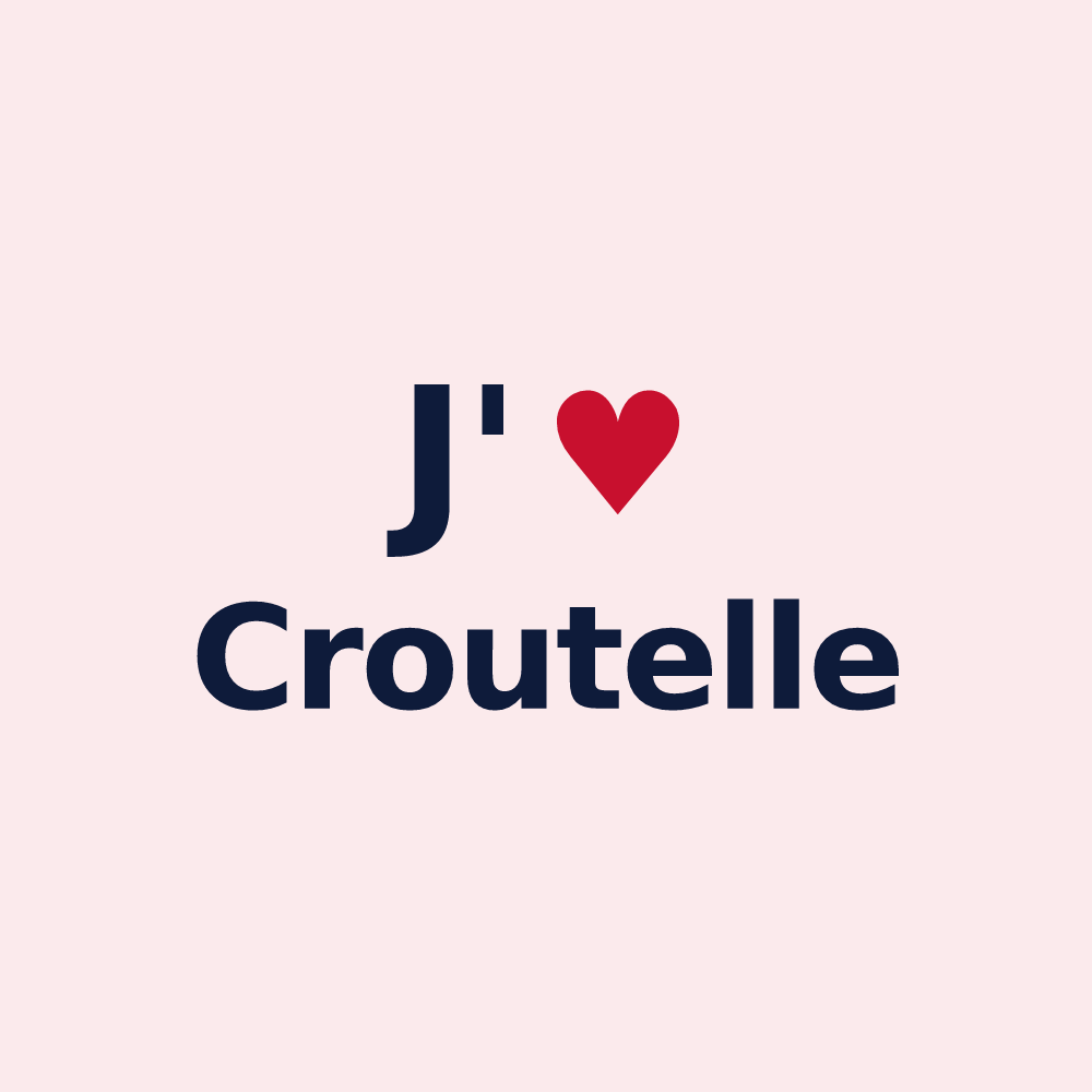 Magnet personnalisé Croutelle — design J'aime Croutelle