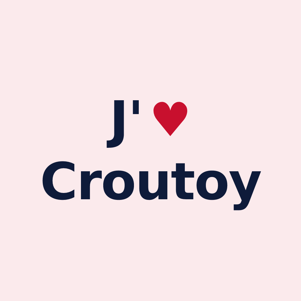 Magnet personnalisé Croutoy — design J'aime Croutoy