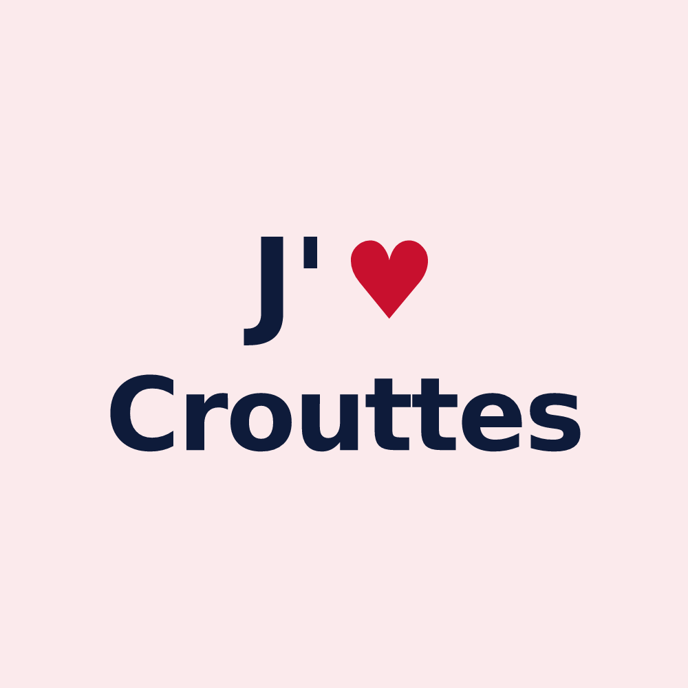 Magnet personnalisé Crouttes — design J'aime Crouttes