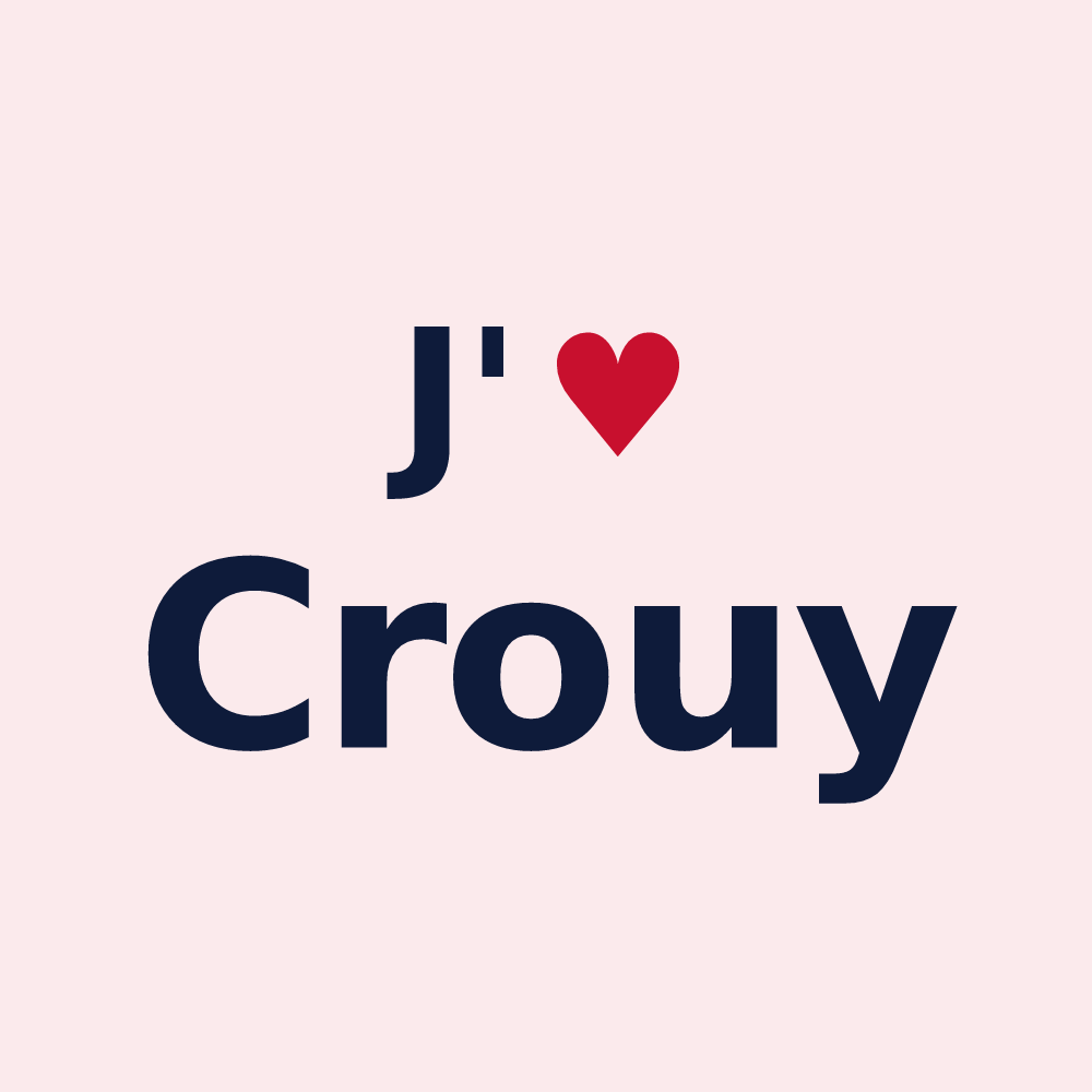 Magnet personnalisé Crouy — design J'aime Crouy