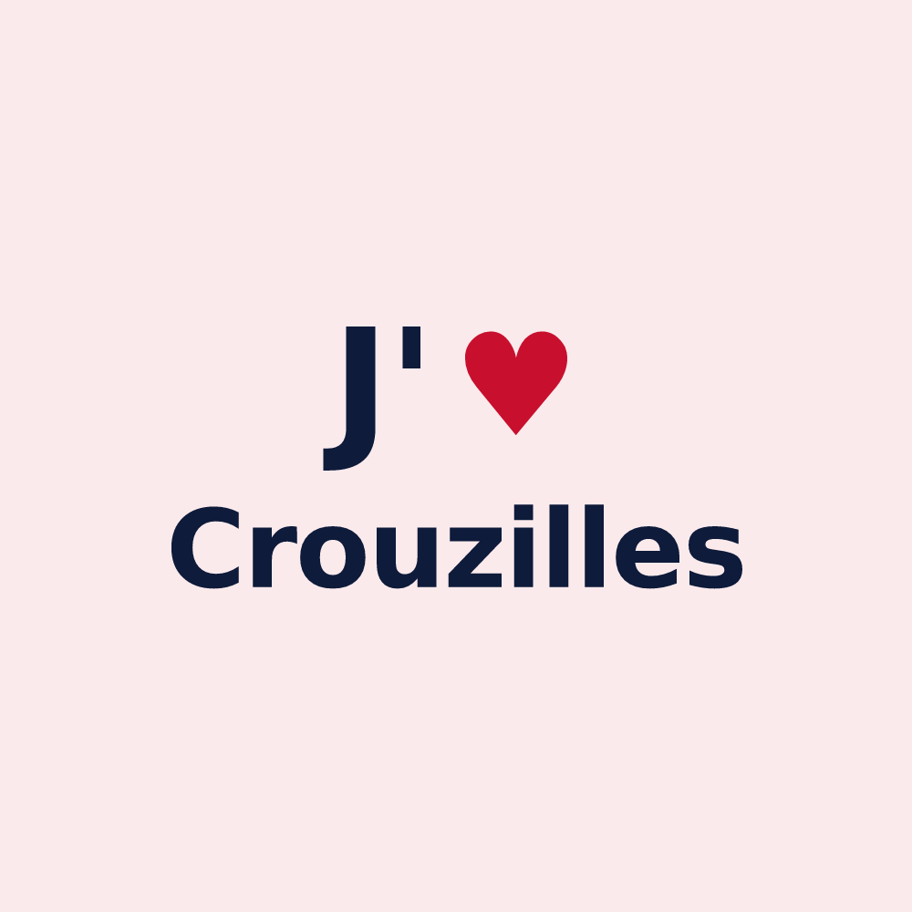Magnet personnalisé Crouzilles — design J'aime Crouzilles