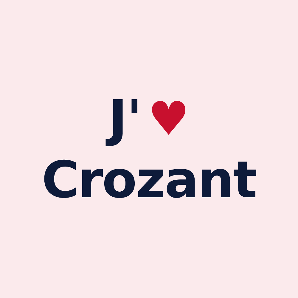 Magnet personnalisé Crozant — design J'aime Crozant
