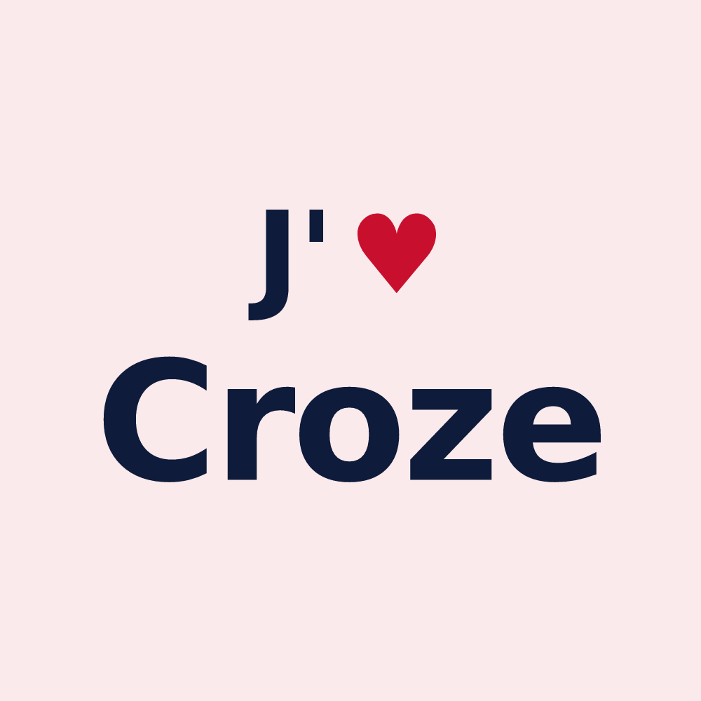 Magnet personnalisé Croze — design J'aime Croze