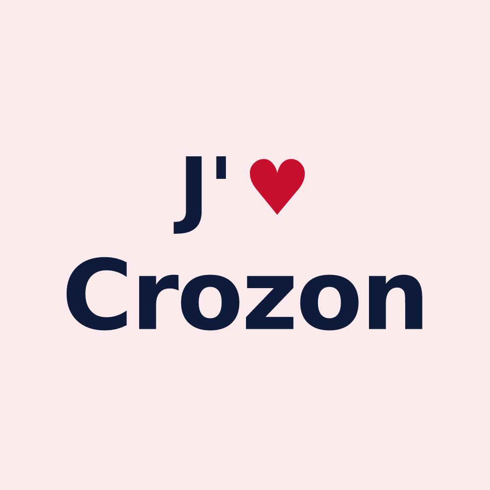 Magnet personnalisé Crozon — design « J'aime Crozon » imprimé sur le magnet