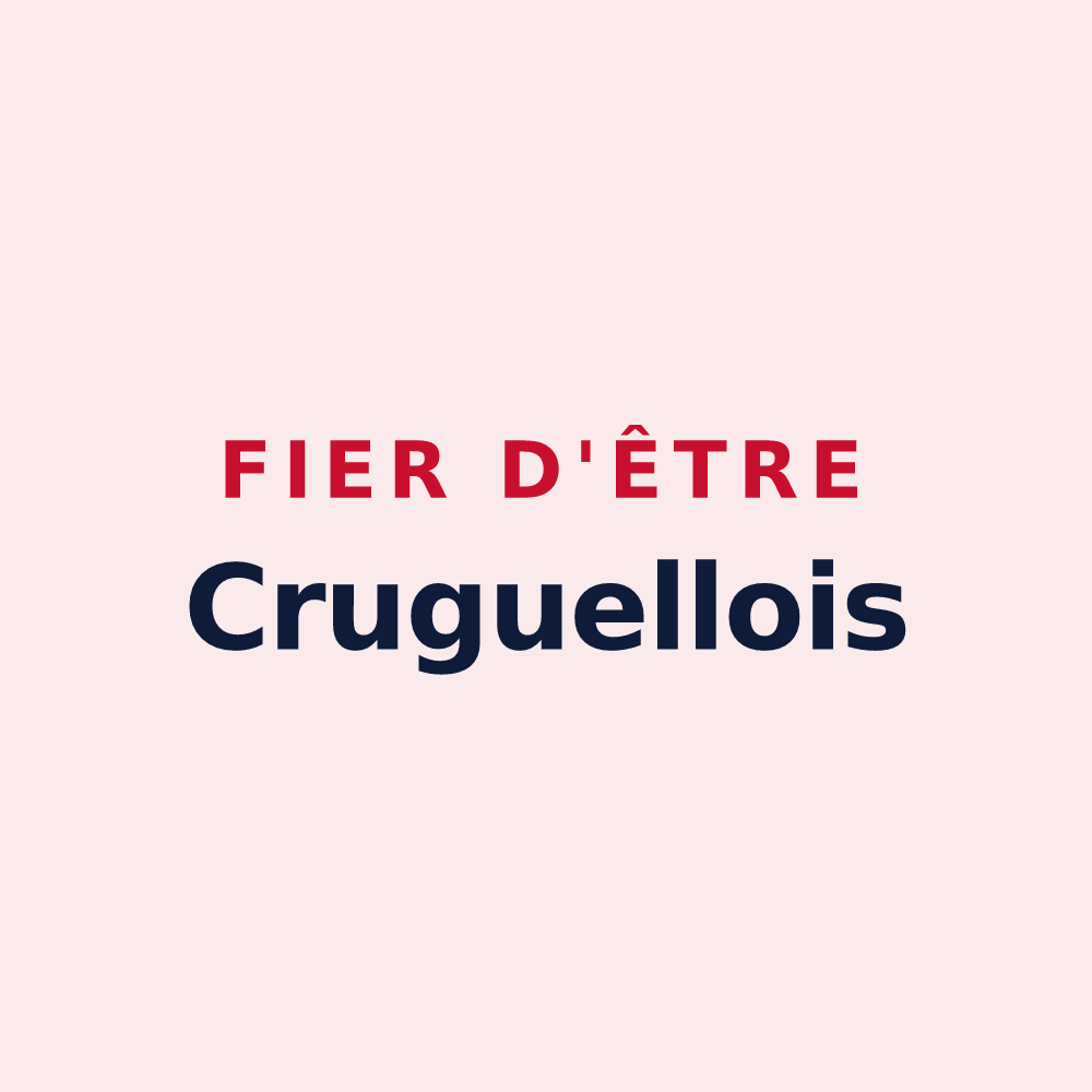 Magnet « Fier d'être Cruguellois » — design pour Cruguel