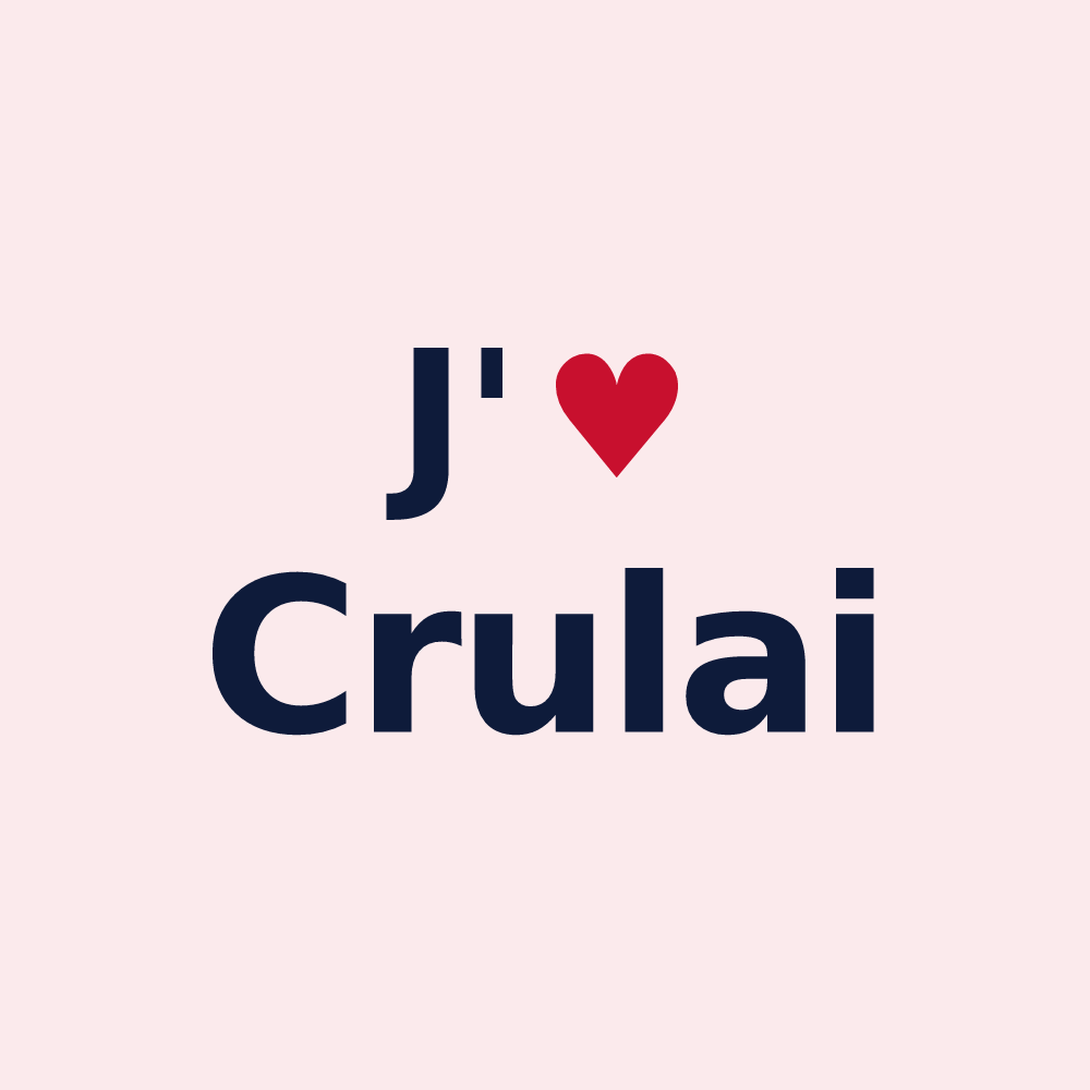 Magnet personnalisé Crulai — design J'aime Crulai