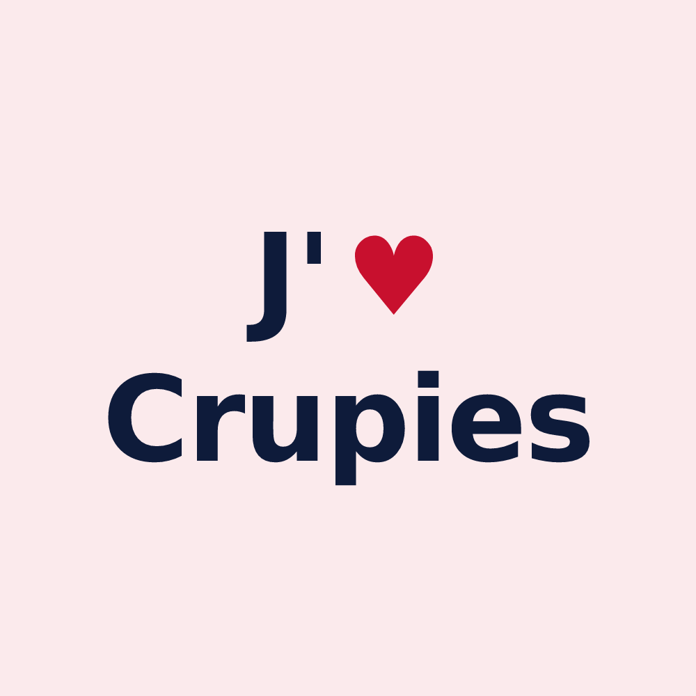 Magnet personnalisé Crupies — design J'aime Crupies