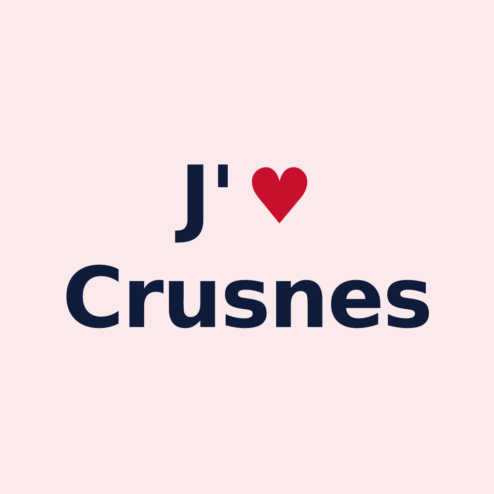 Magnet personnalisé Crusnes — design J'aime Crusnes