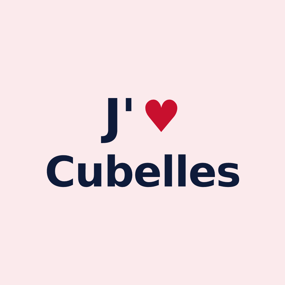 Magnet personnalisé Cubelles — design J'aime Cubelles