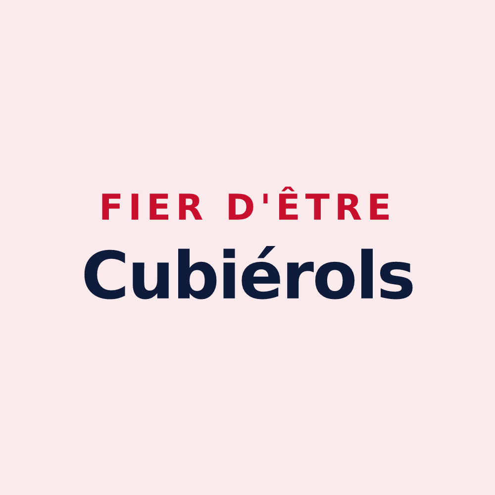 Magnet « Fier d'être Cubiérols » — design pour Cubières-sur-Cinoble