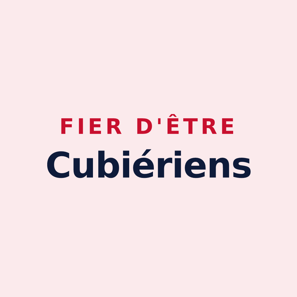 Magnet « Fier d'être Cubiériens » — design pour Cubières