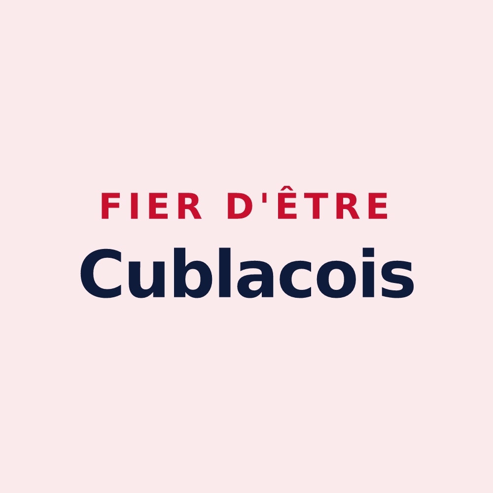 Magnet « Fier d'être Cublacois » — design pour Cublac