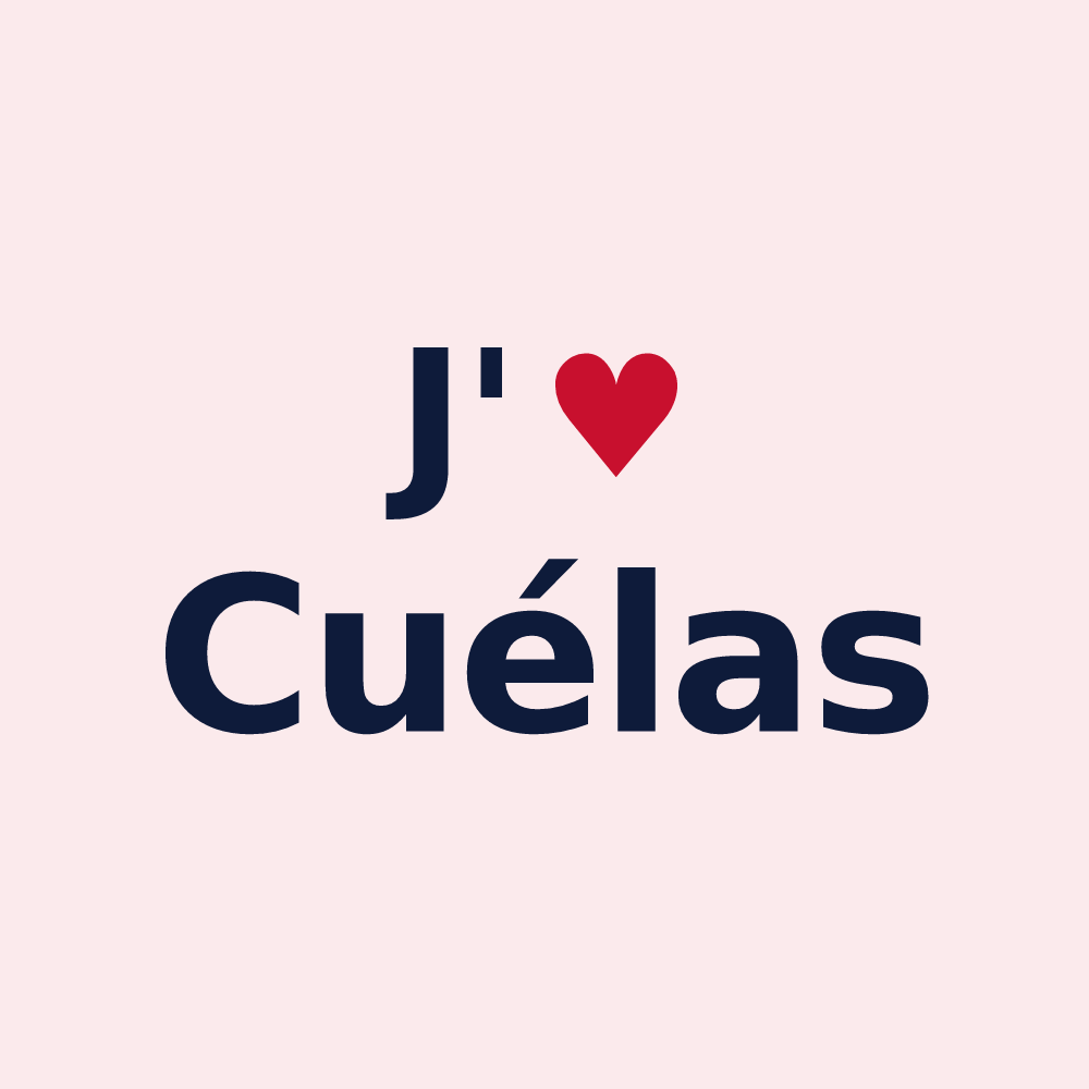 Magnet personnalisé Cuélas — design J'aime Cuélas